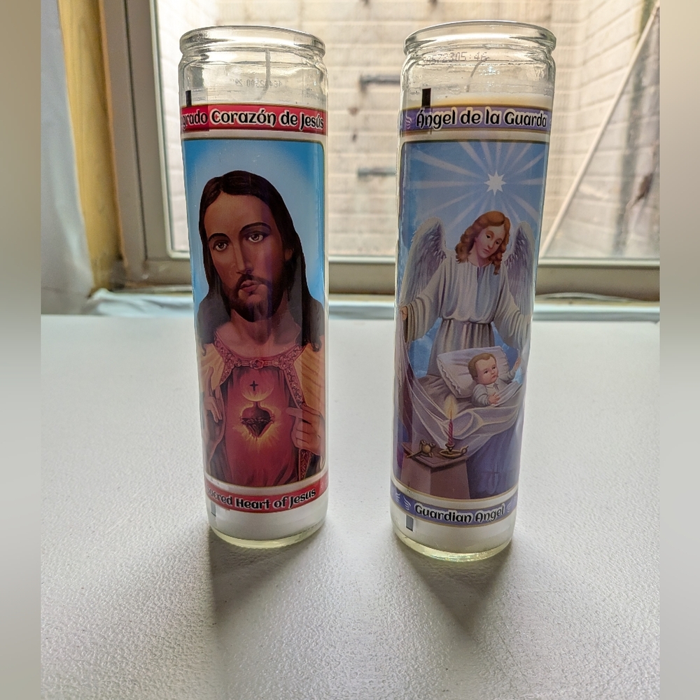 Sacred Heart of Jesus And Guardian Angel Lumex Candles